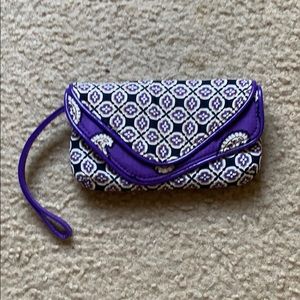 Purple Vera Bradley Wristlet